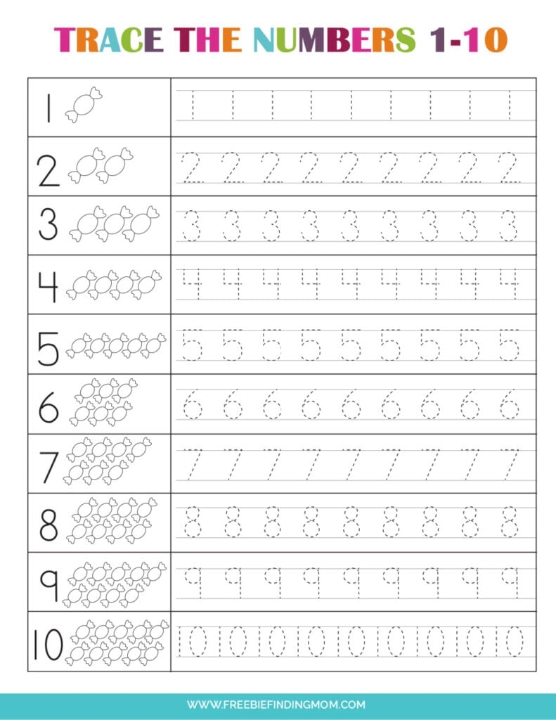 3 Free Preschool Number Worksheets 1 10 Freebie Finding Mom Worksheets Library
