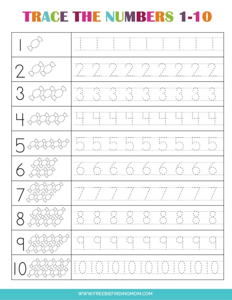number worksheets 1 10