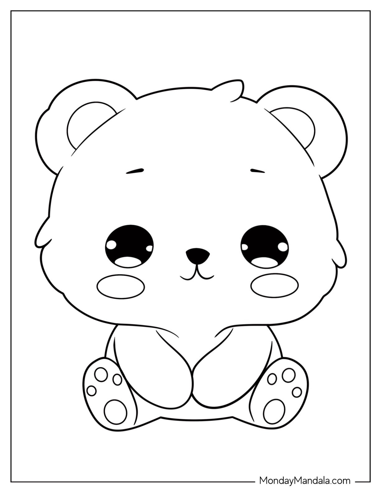 Cute Bear Coloring Pages
