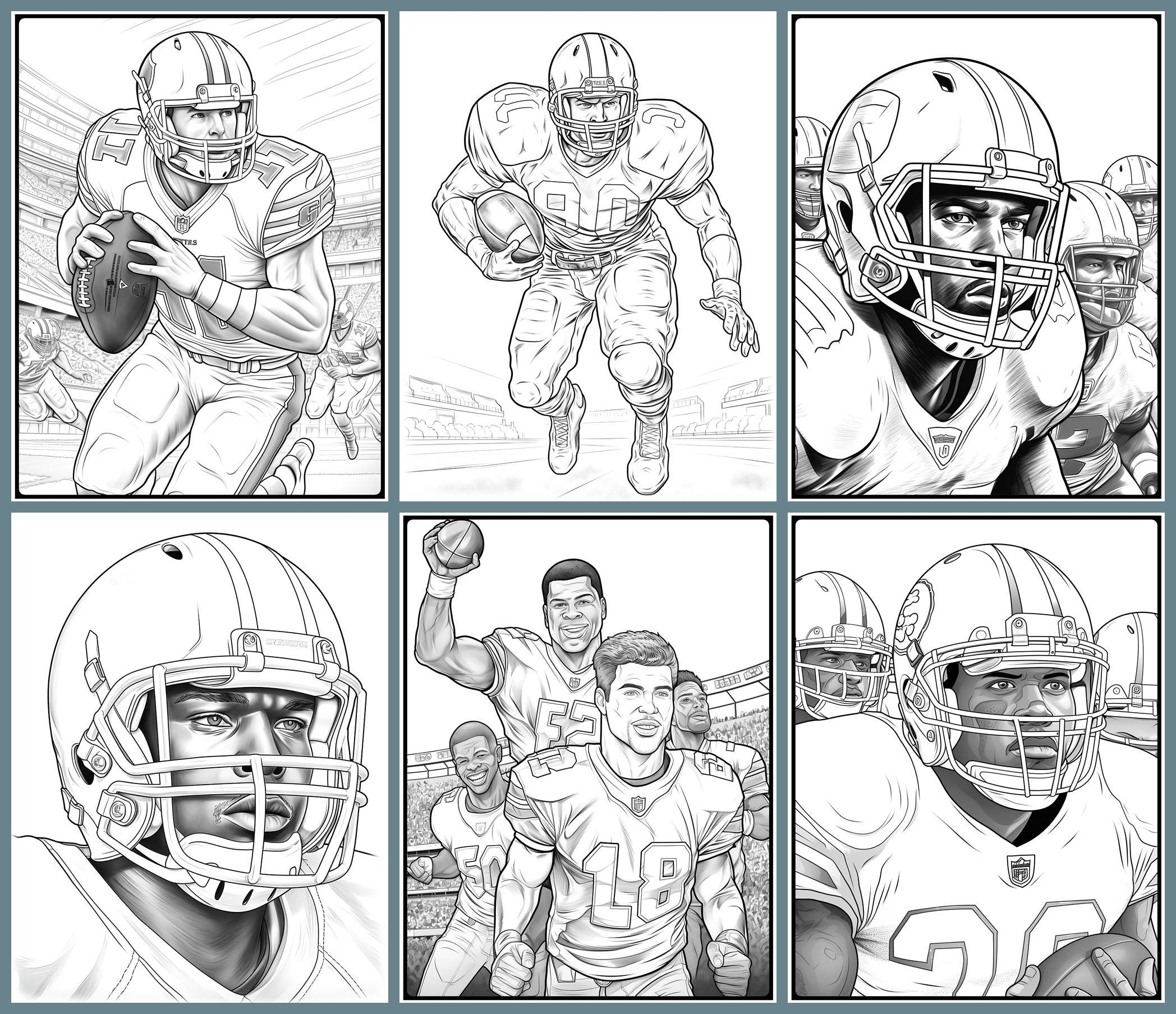 football player coloring page