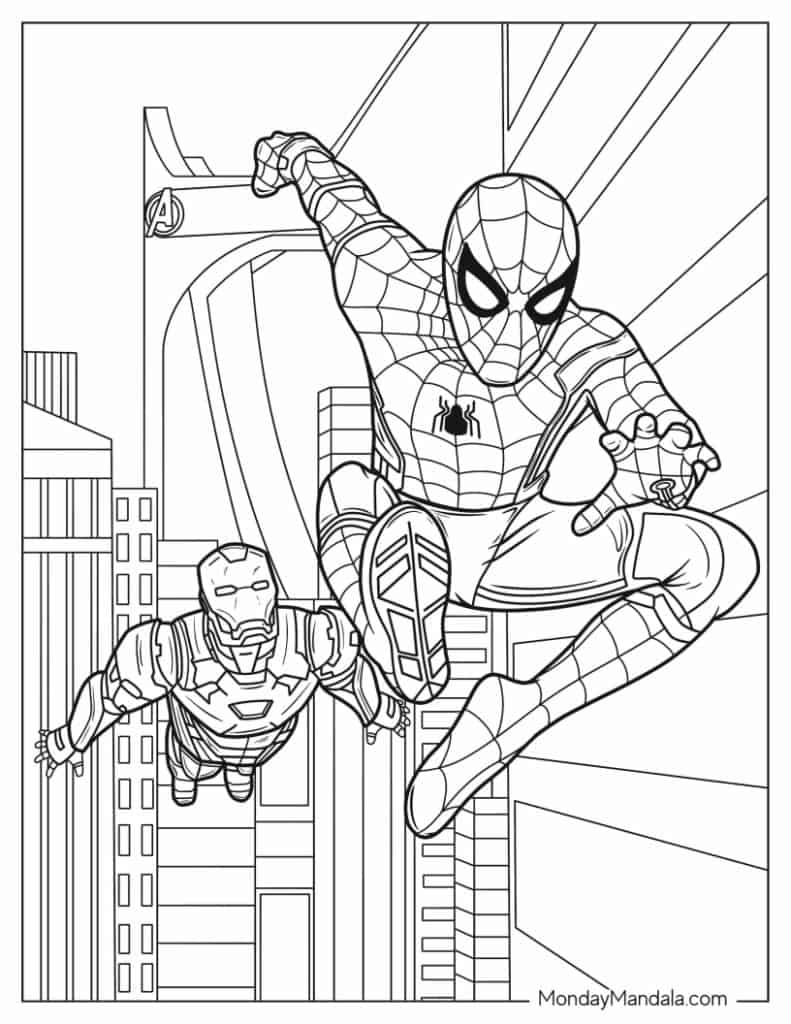 coloring pages the avengers