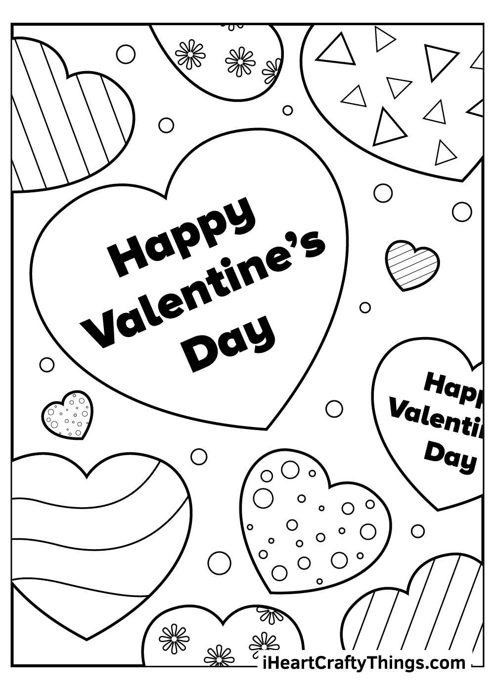 valentine's day colouring pages free