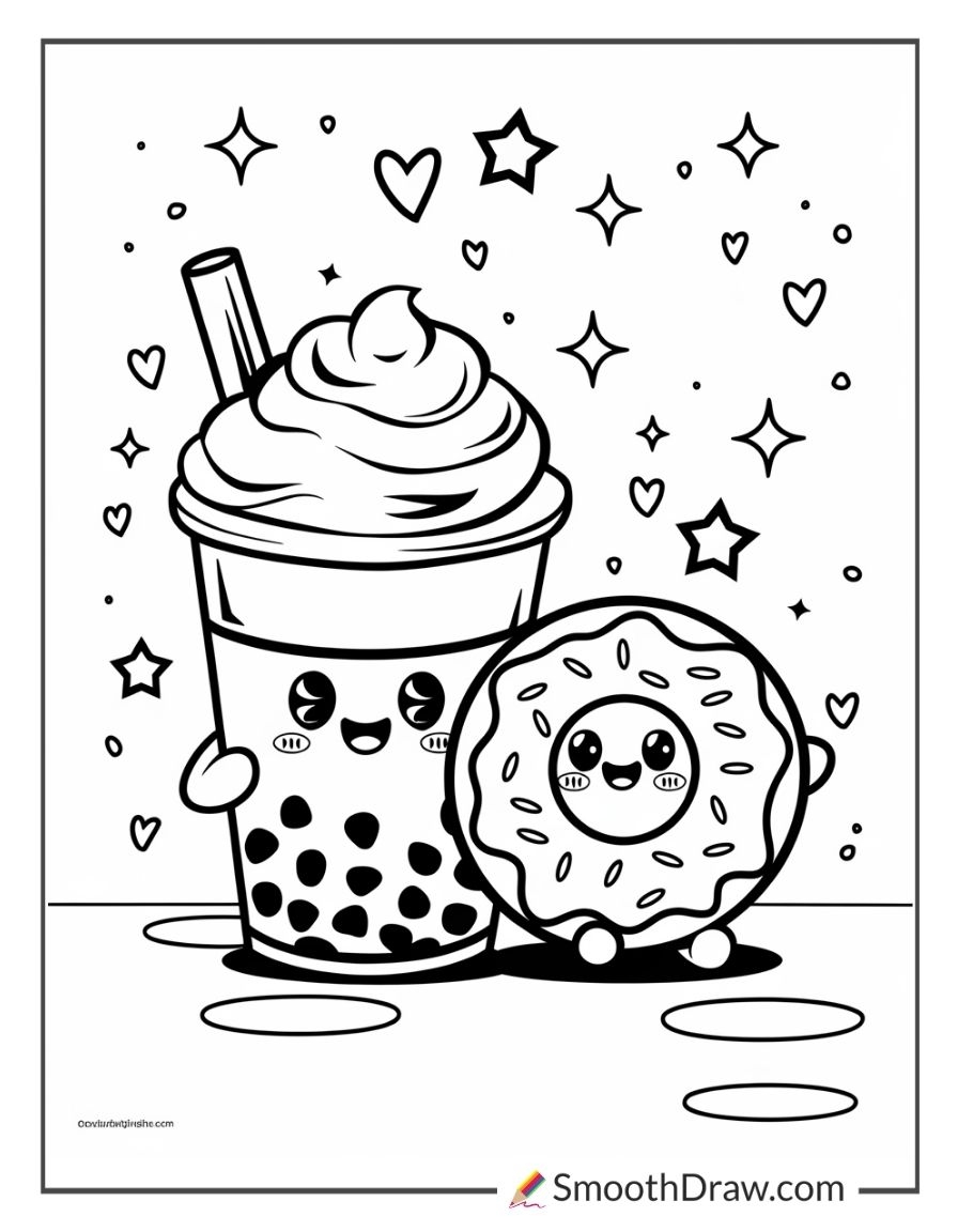 Boba Tea Coloring Pages