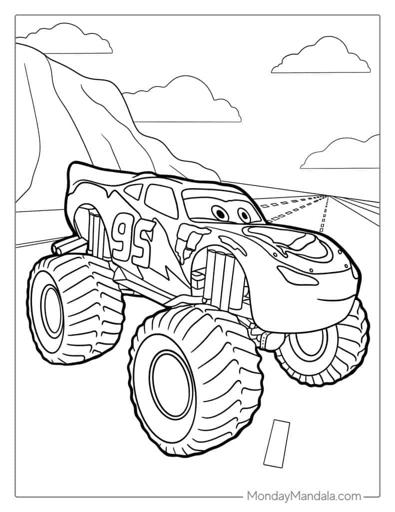 Printable Monster Truck Coloring Pages