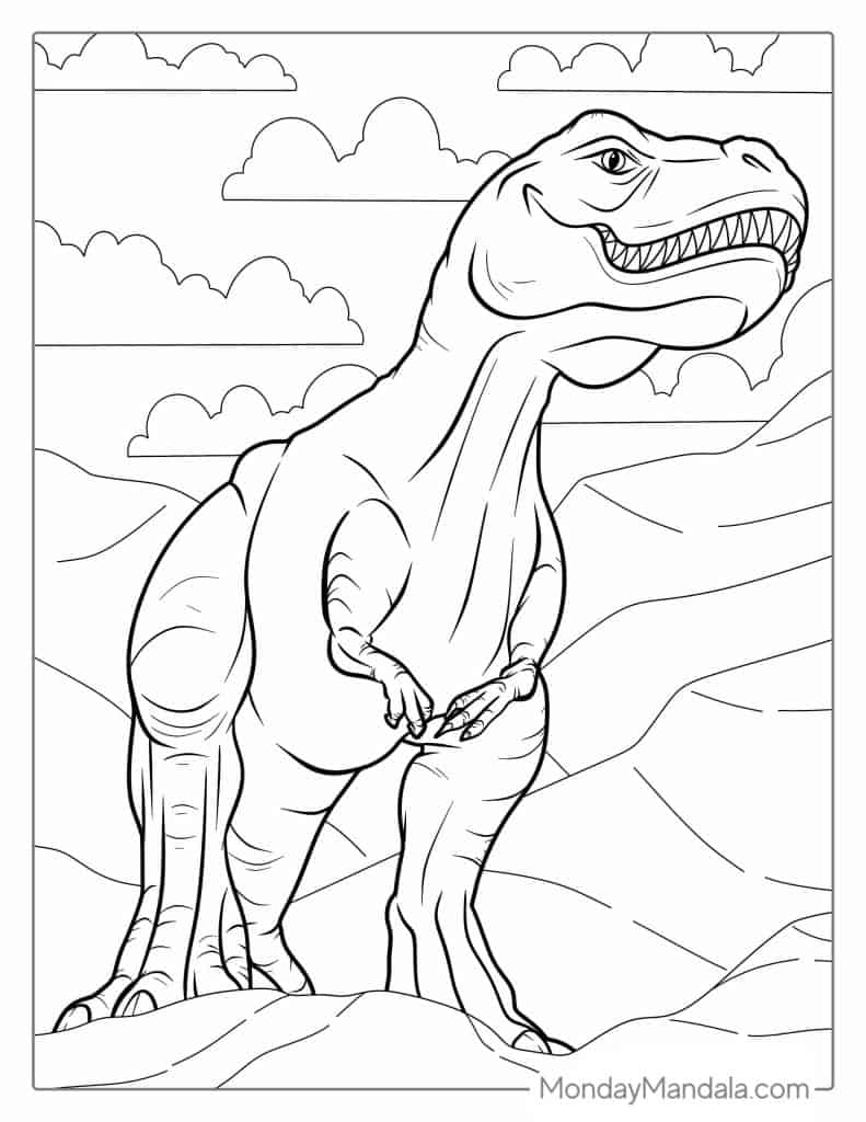Dino Printable Coloring Pages