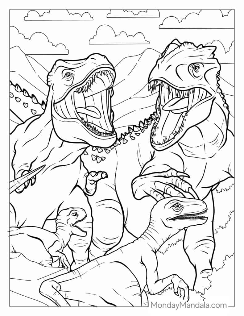 32 T Rex Coloring Pages Free PDF Printables  32 T Rex Coloring Pages Free PDF Printables