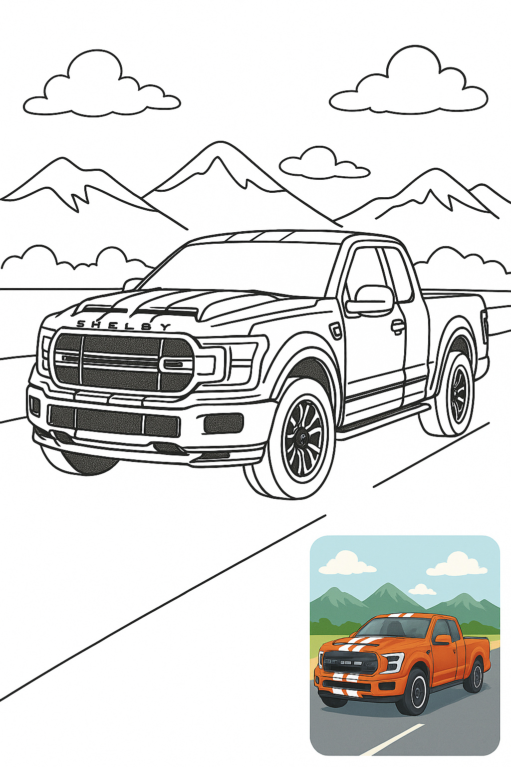 Shelby Truck Coloring Page