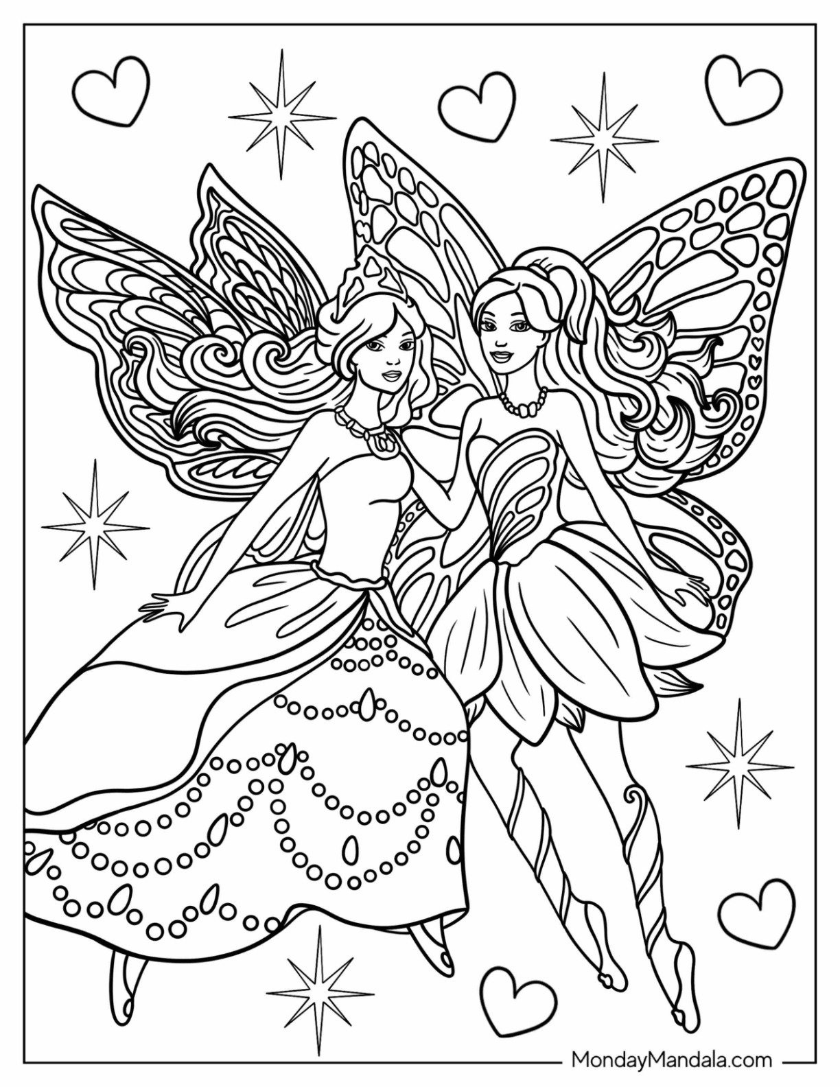 Printable Fairy Coloring Pages