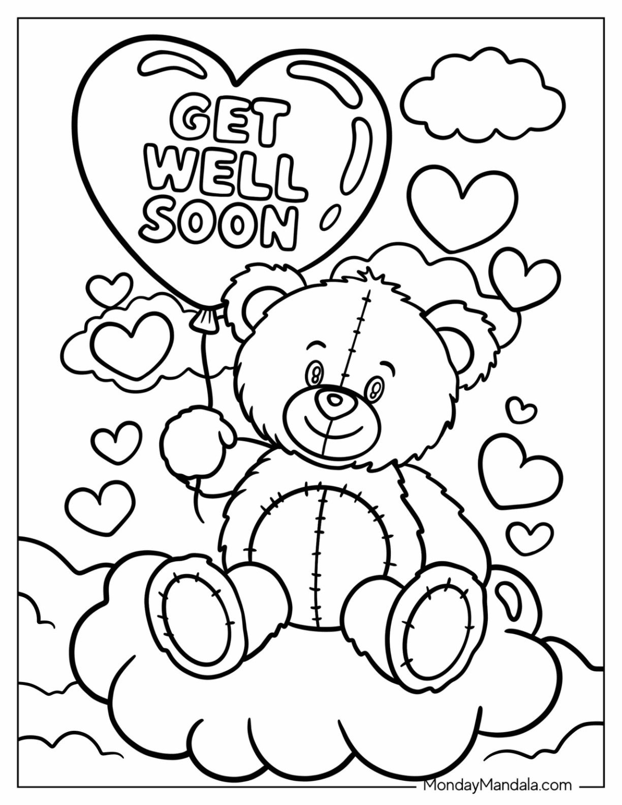 Get Well Soon Coloring Sheets