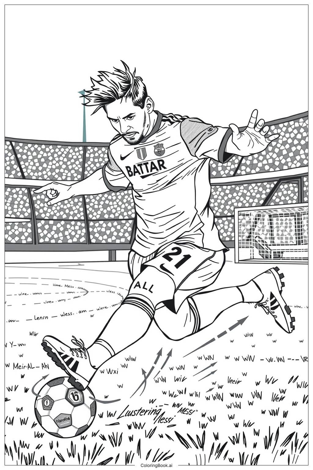 34 Messi Coloring Pages Free PDF PNG Printables 