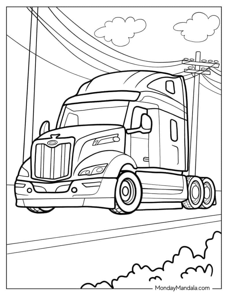 34 Truck Coloring Pages Free PDF Printables 