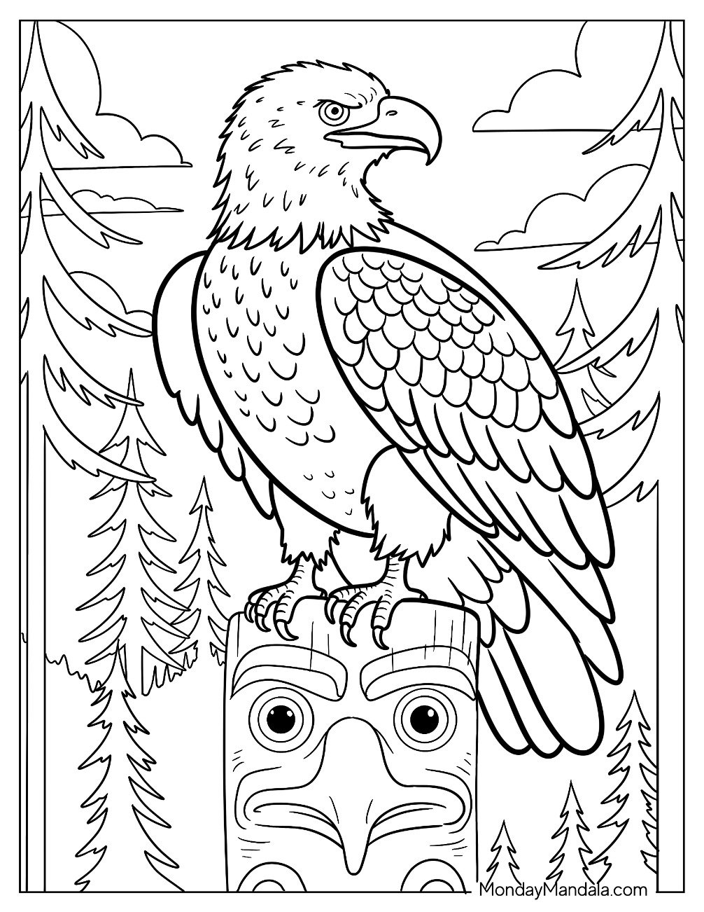 Bald Eagle Coloring Page