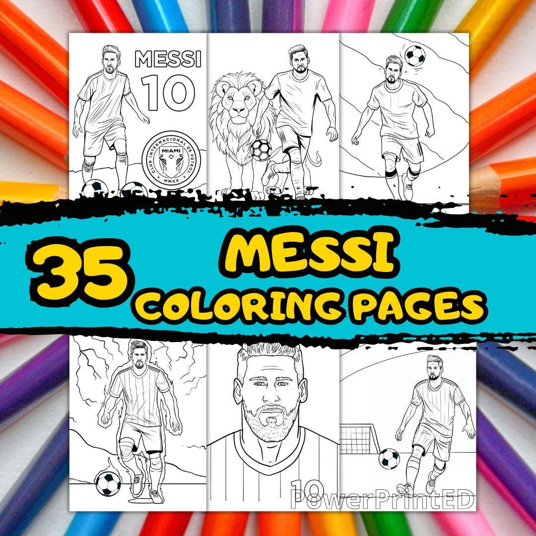 soccer messi coloring pages