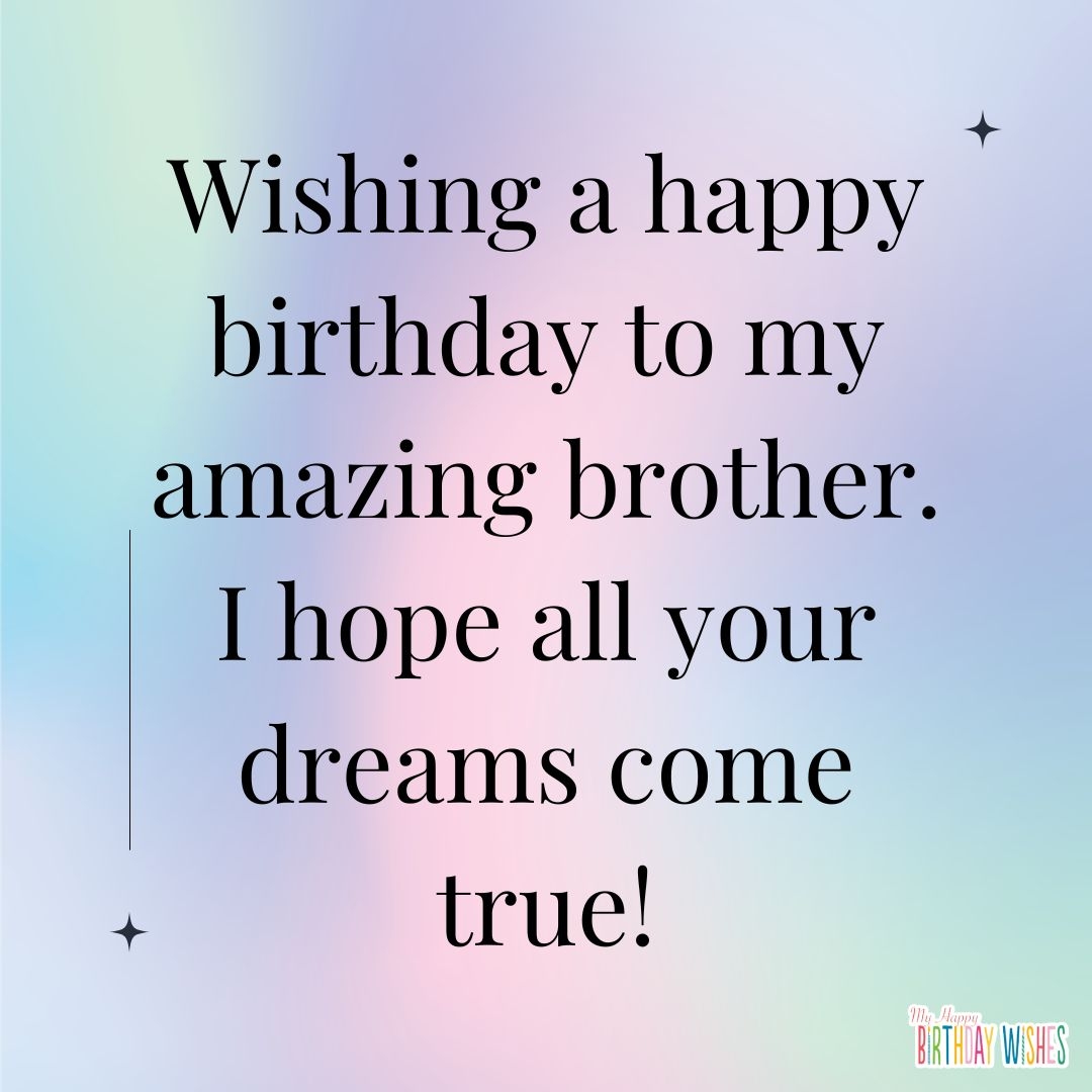 simple birthday wishes for brother