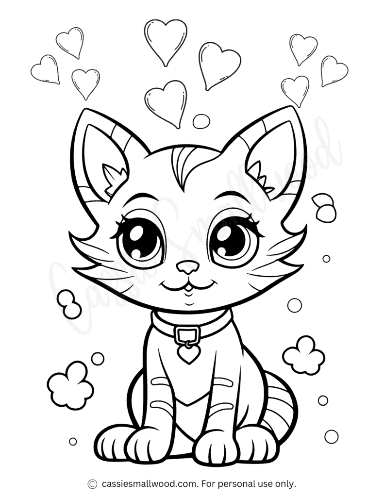 Cat Free Printable Coloring Pages