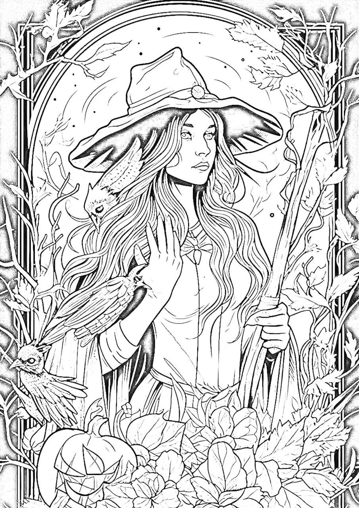 coloring pictures of witches