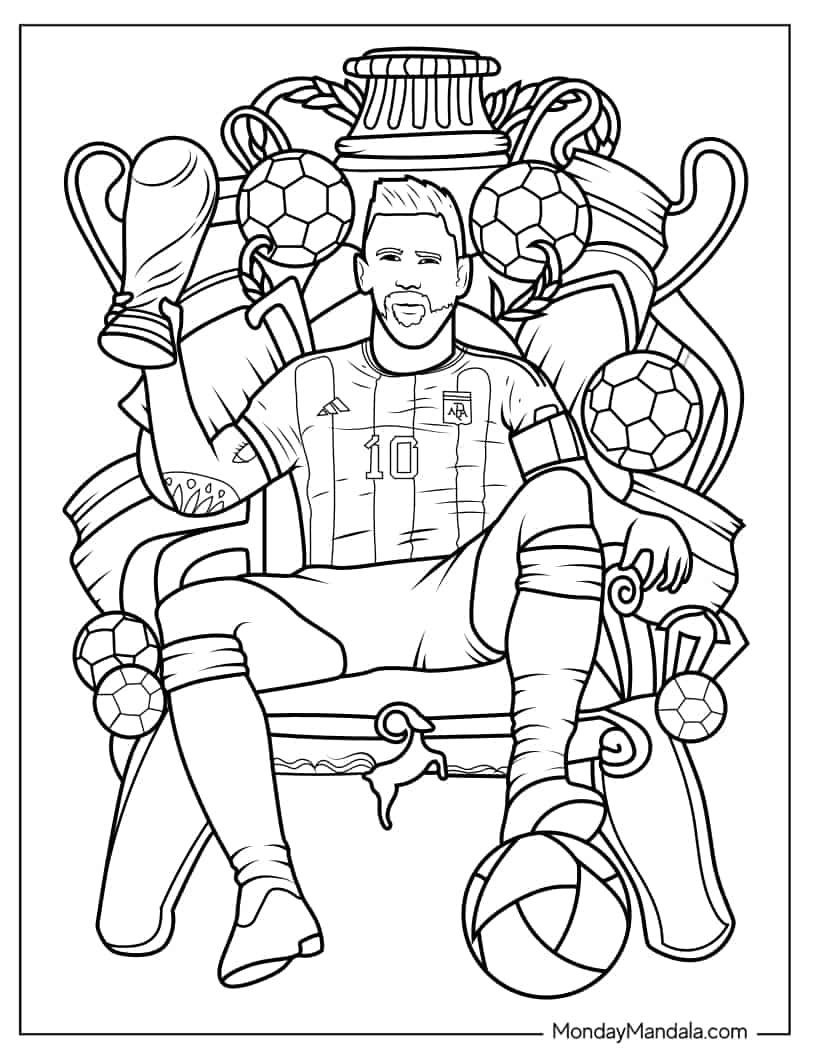 38 Lionel Messi Coloring Pages Free PDF Printables 