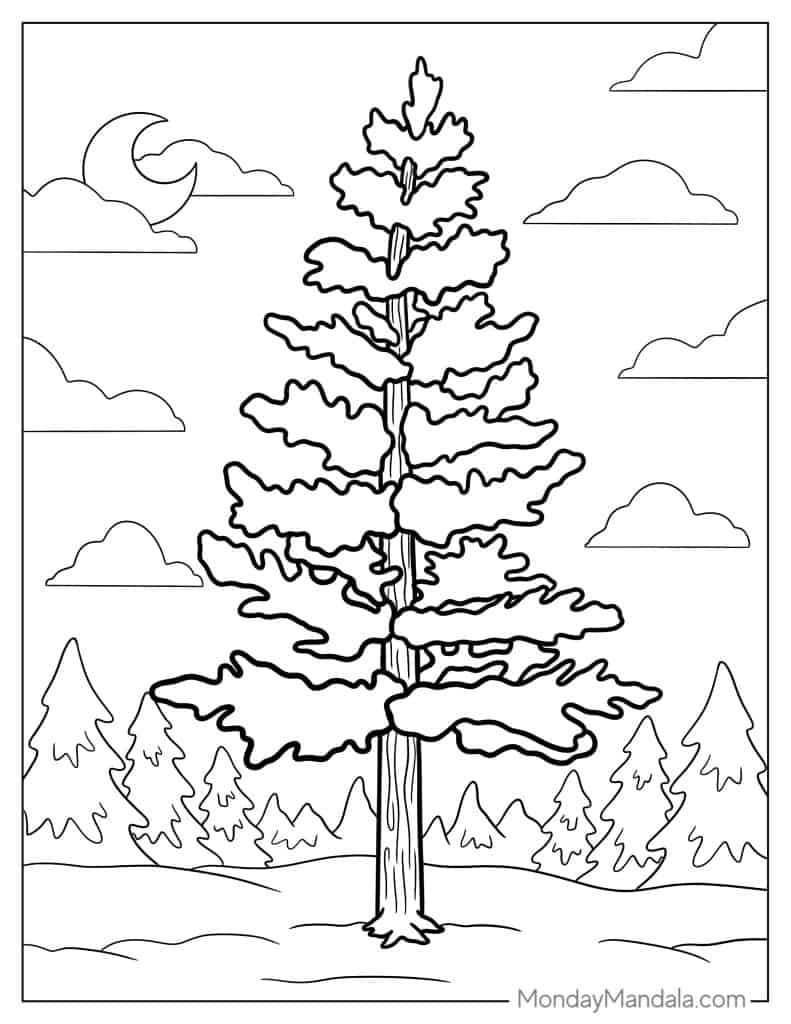 38 Tree Coloring Pages Free PDF Printables 