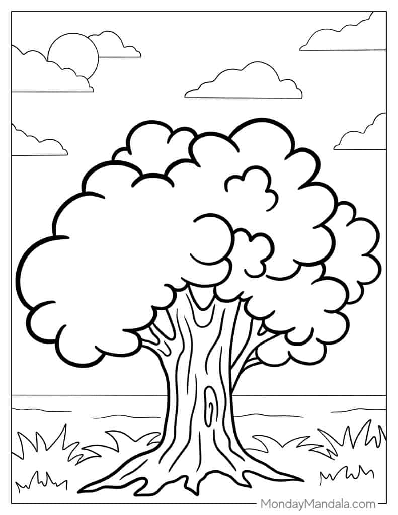 Coloring Book Pages Trees