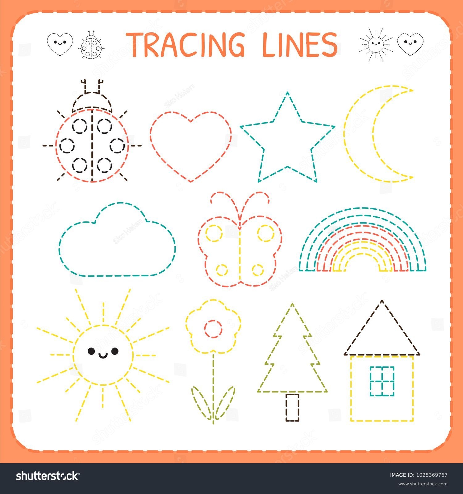 4 Thousand Worksheet Trace Shapes Color Royalty Free Images Stock Photos Pictures Shutterstock