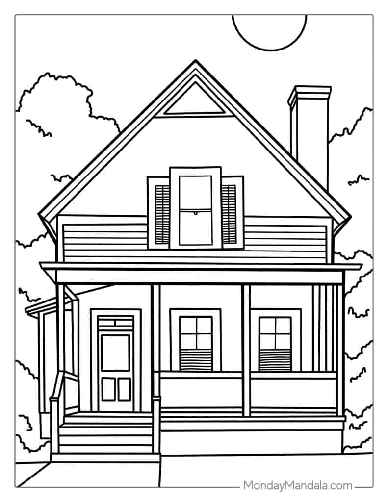 40 House Coloring Pages Free PDF Printables 40 House Coloring Pages Free PDF Printables