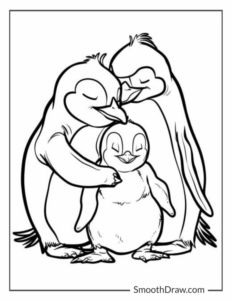 Coloring Pages Of Penguins