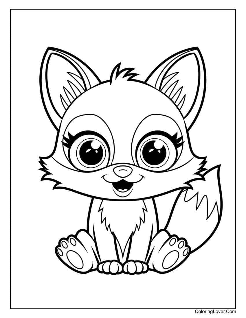 cute fox coloring pages