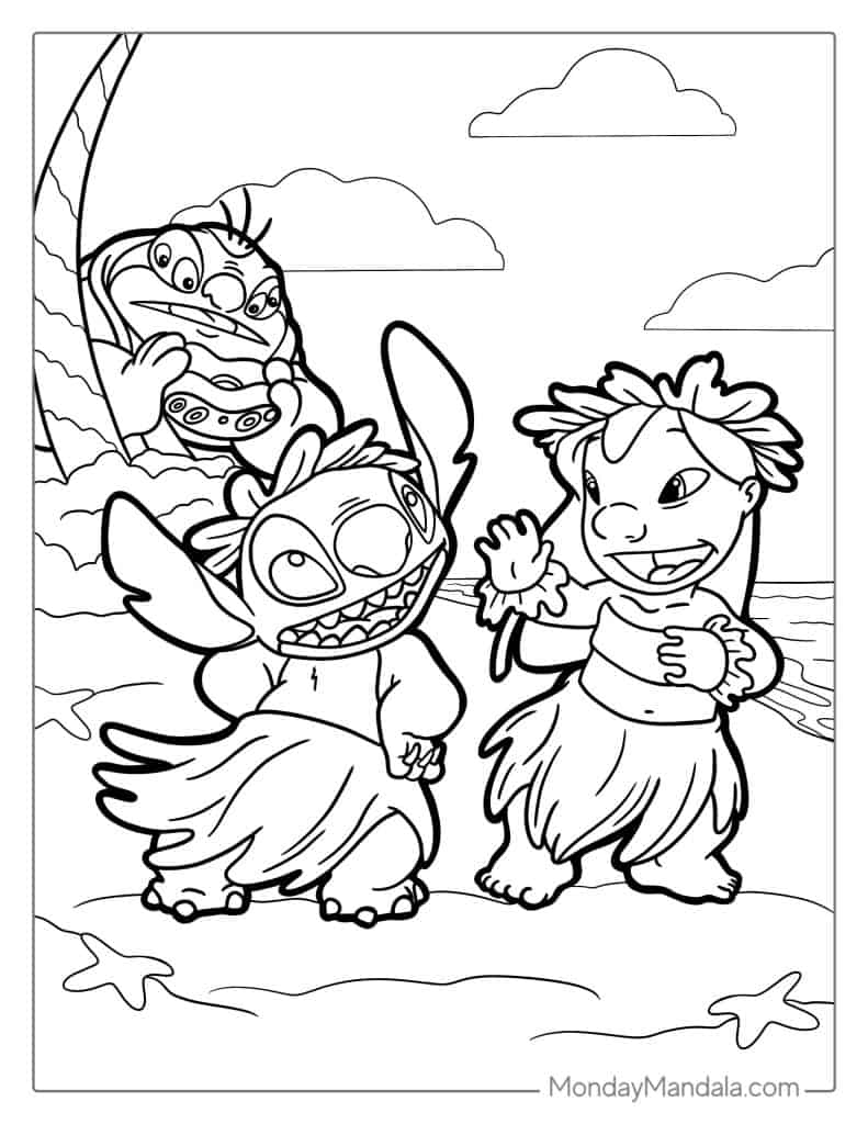 free lilo and stitch coloring pages