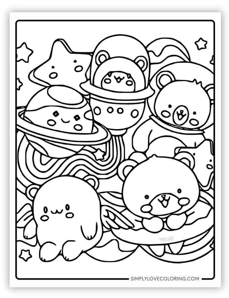 kawaii printable cute coloring pages