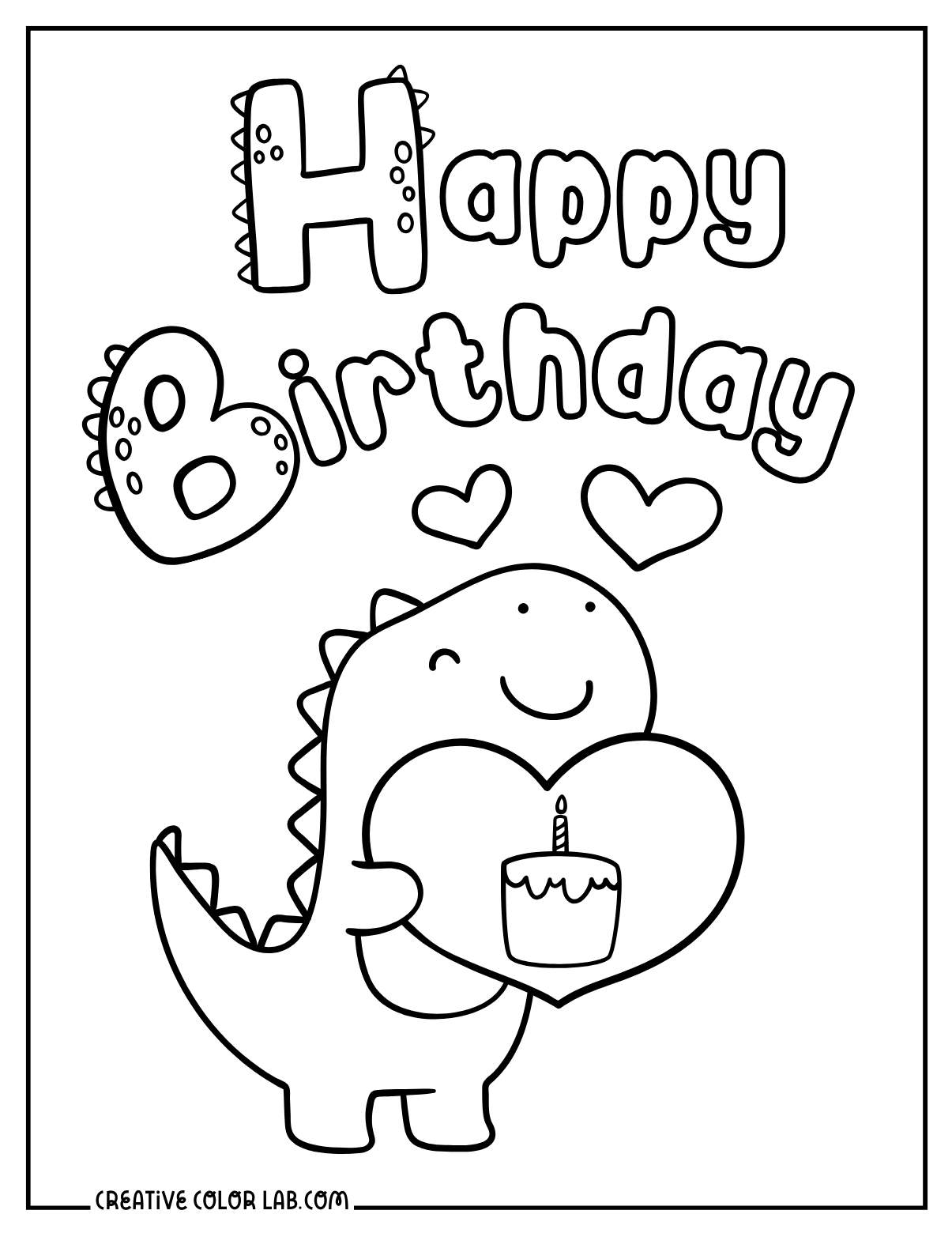 Happy Birthday Coloring Pages
