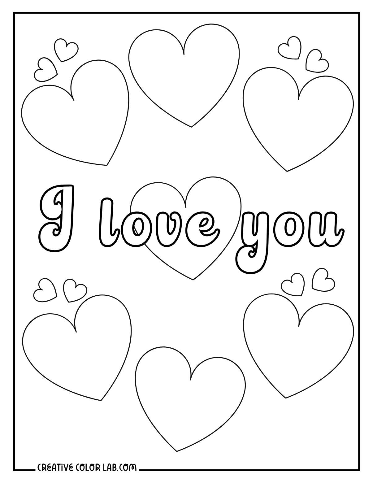 46 I Love You Coloring Pages Free PDF Printables