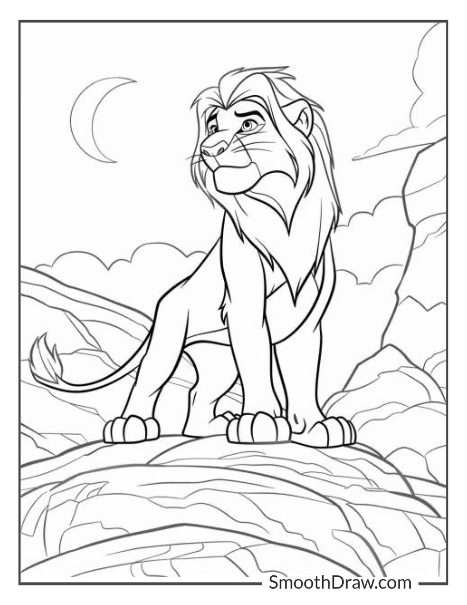 lion coloring book page lion coloring book page