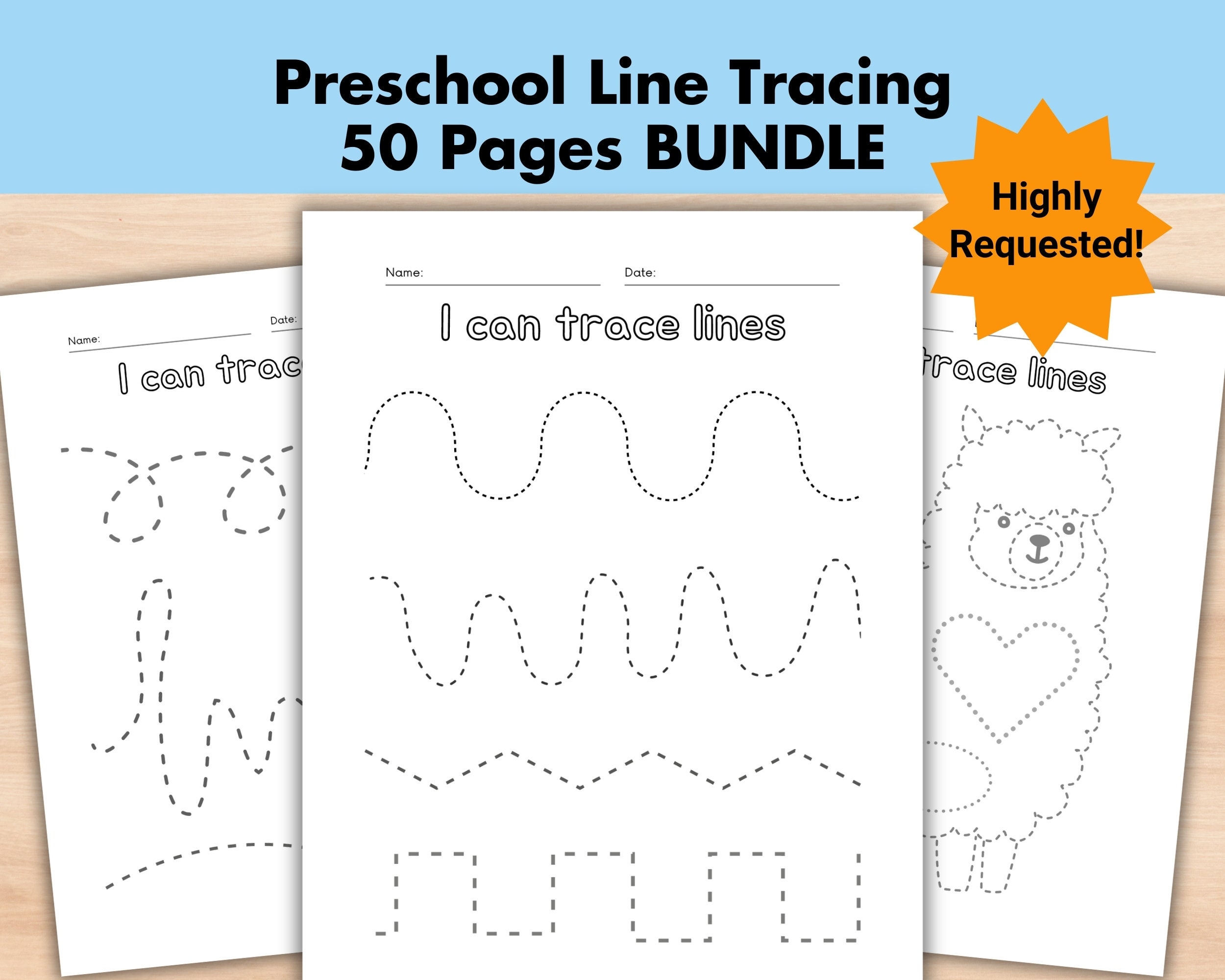 free preschool tracing worksheets