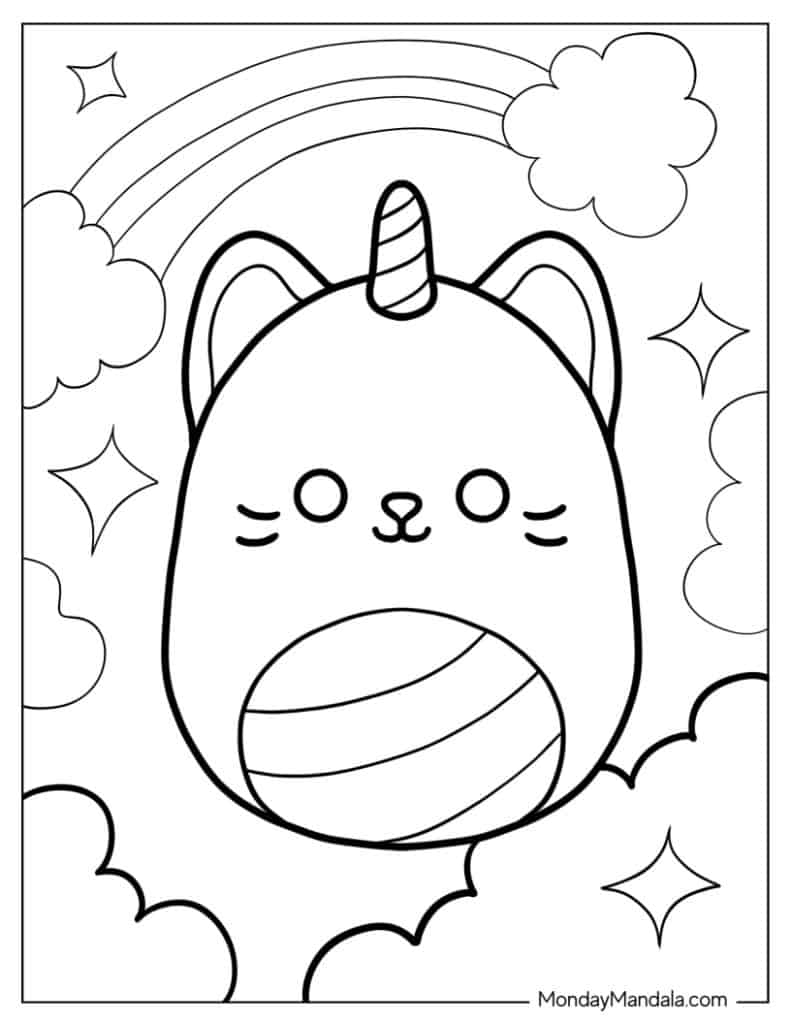 Coloring Book Squishmallows Coloring Page