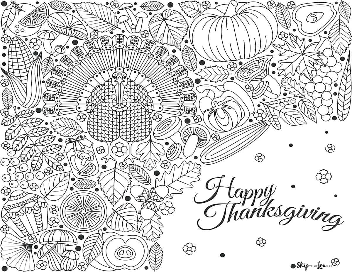 50 Thanksgiving Coloring Pages Skip To My Lou