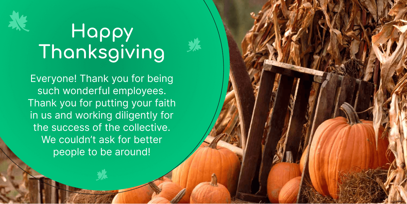 thanksgiving wishes for employees