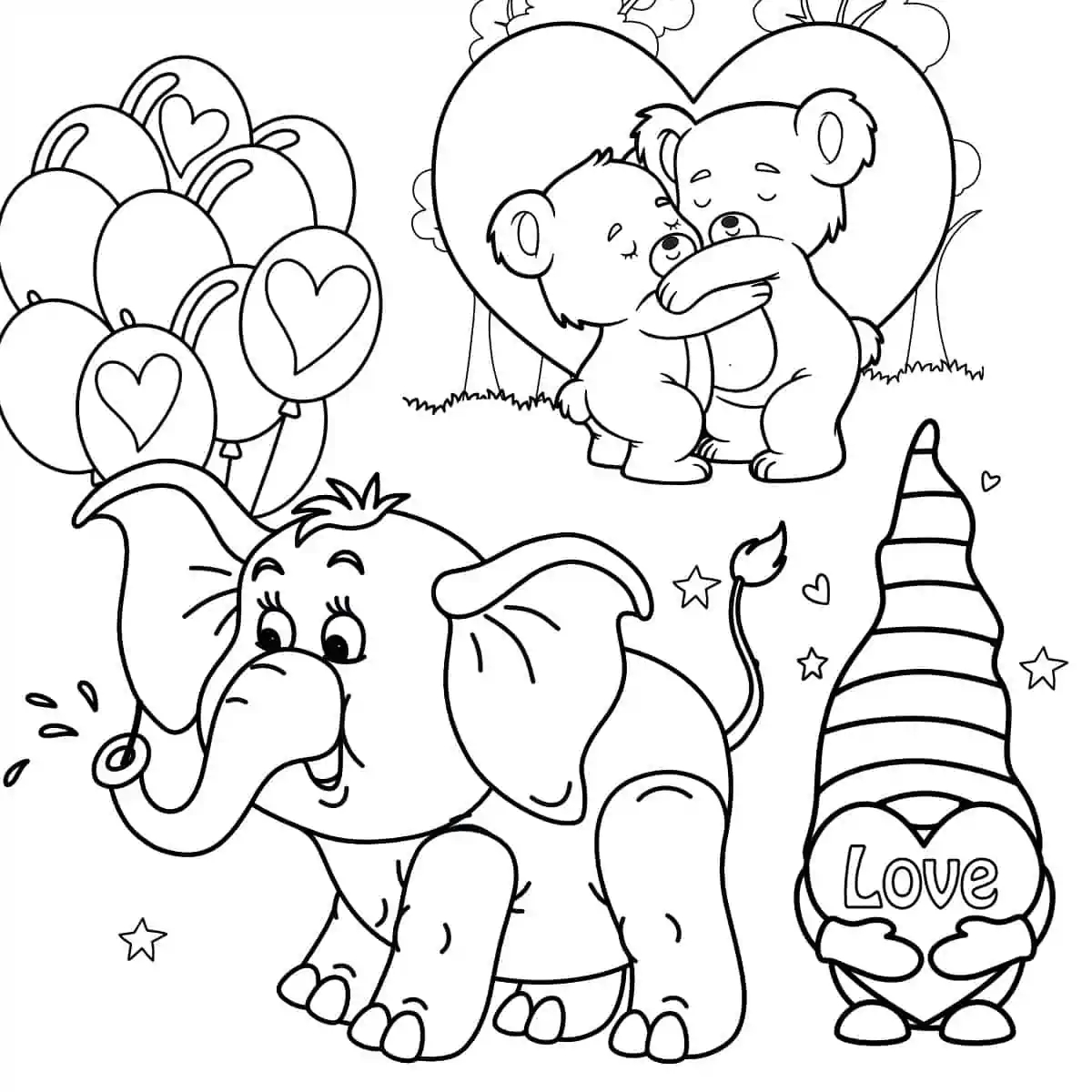 printable coloring pages for valentine's day