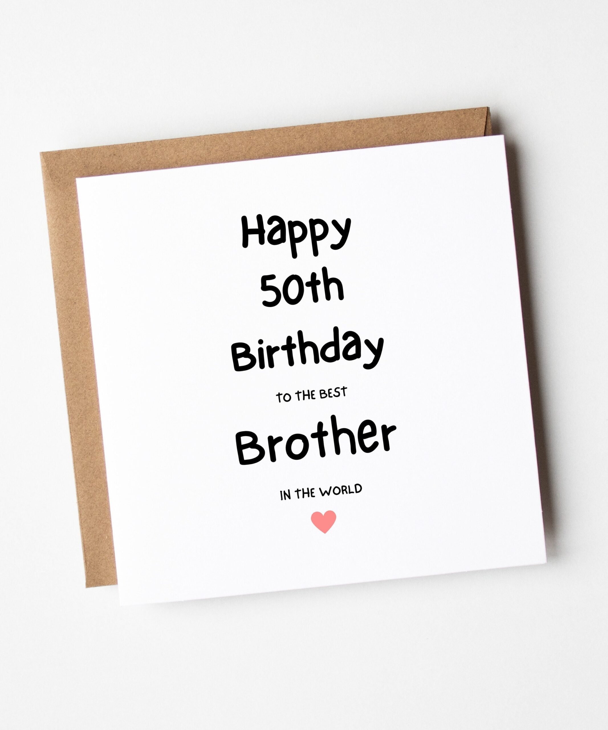 50th Birthday Card For Brother Birthday Card For Him Happy 50th Greetings Card Brother 50th Birthday Card Etsy