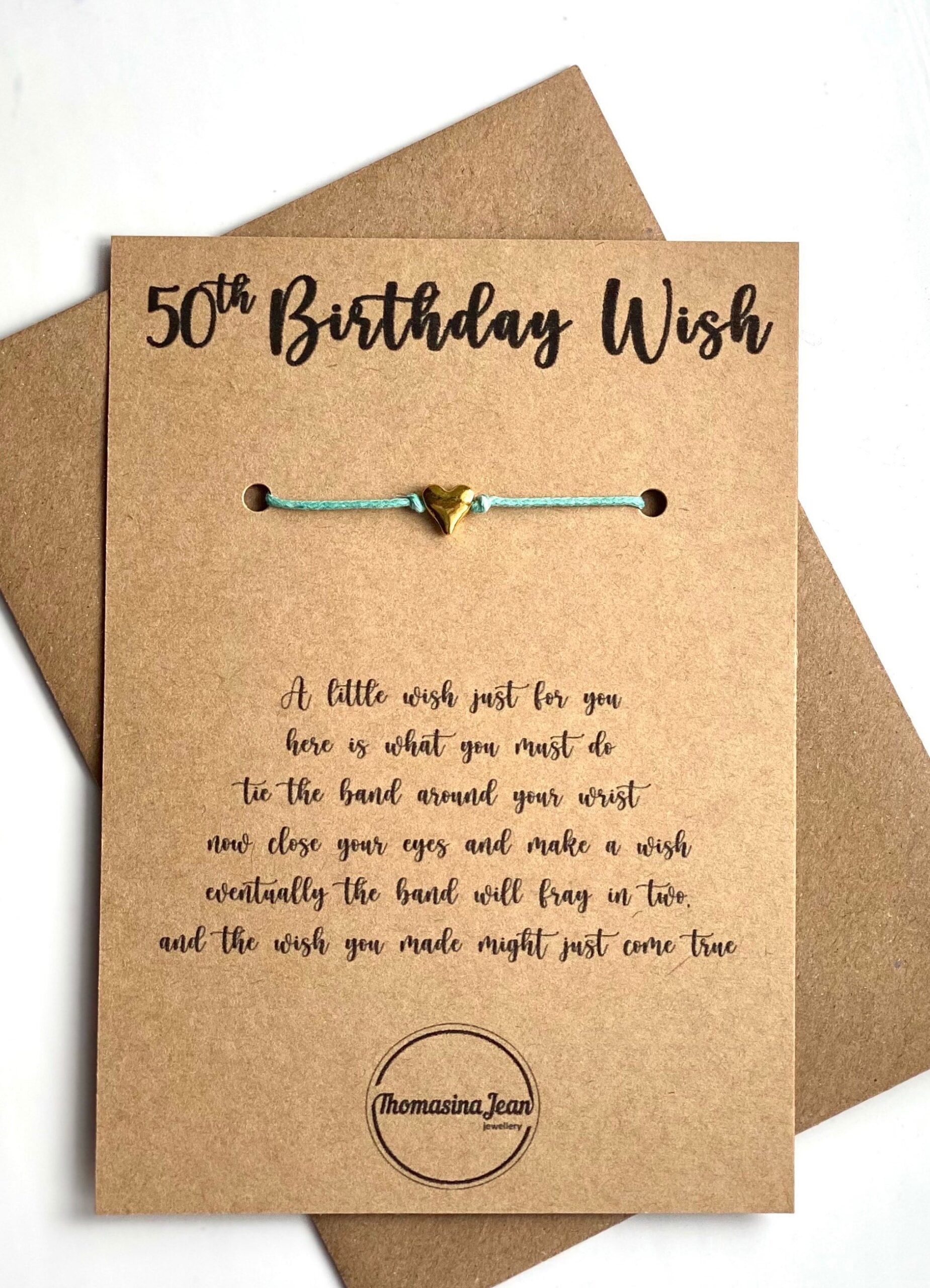 50TH BIRTHDAY WISH BRACELET 50TH Birthday Card 50TH Birthday Gift Birthday Card 50TH Wish Band 50TH Wish String Etsy 50TH BIRTHDAY WISH BRACELET 50TH Birthday Card 50TH Birthday Gift Birthday Card 50TH Wish Band 50TH Wish String Etsy