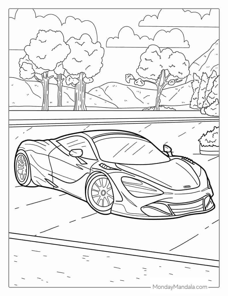 52 Car Coloring Pages Free PDF Printables 
