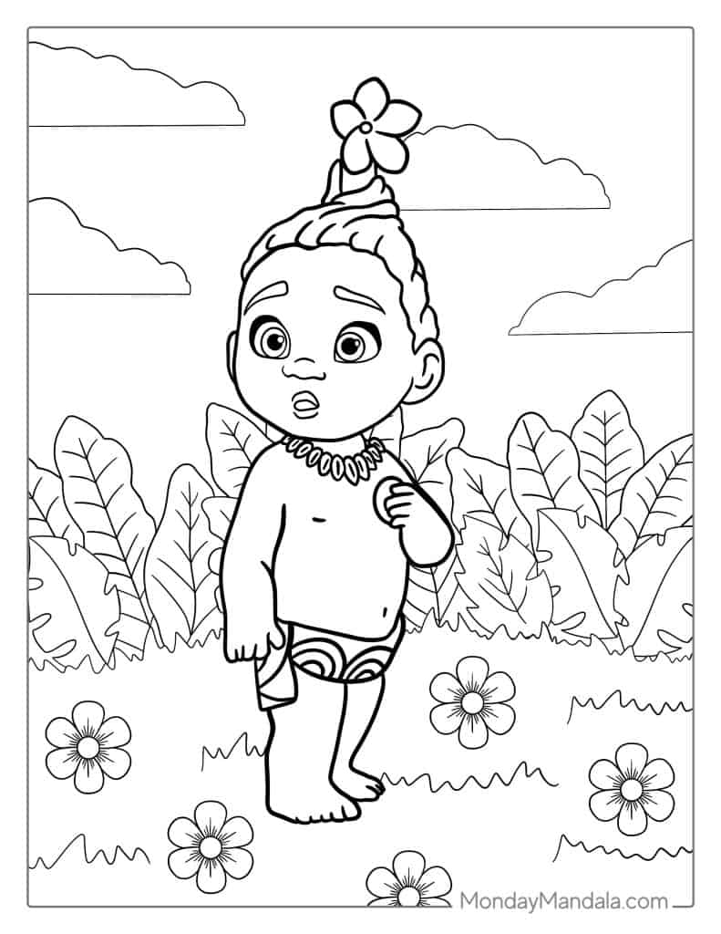 52 Moana Coloring Pages Free PDF Printables 
