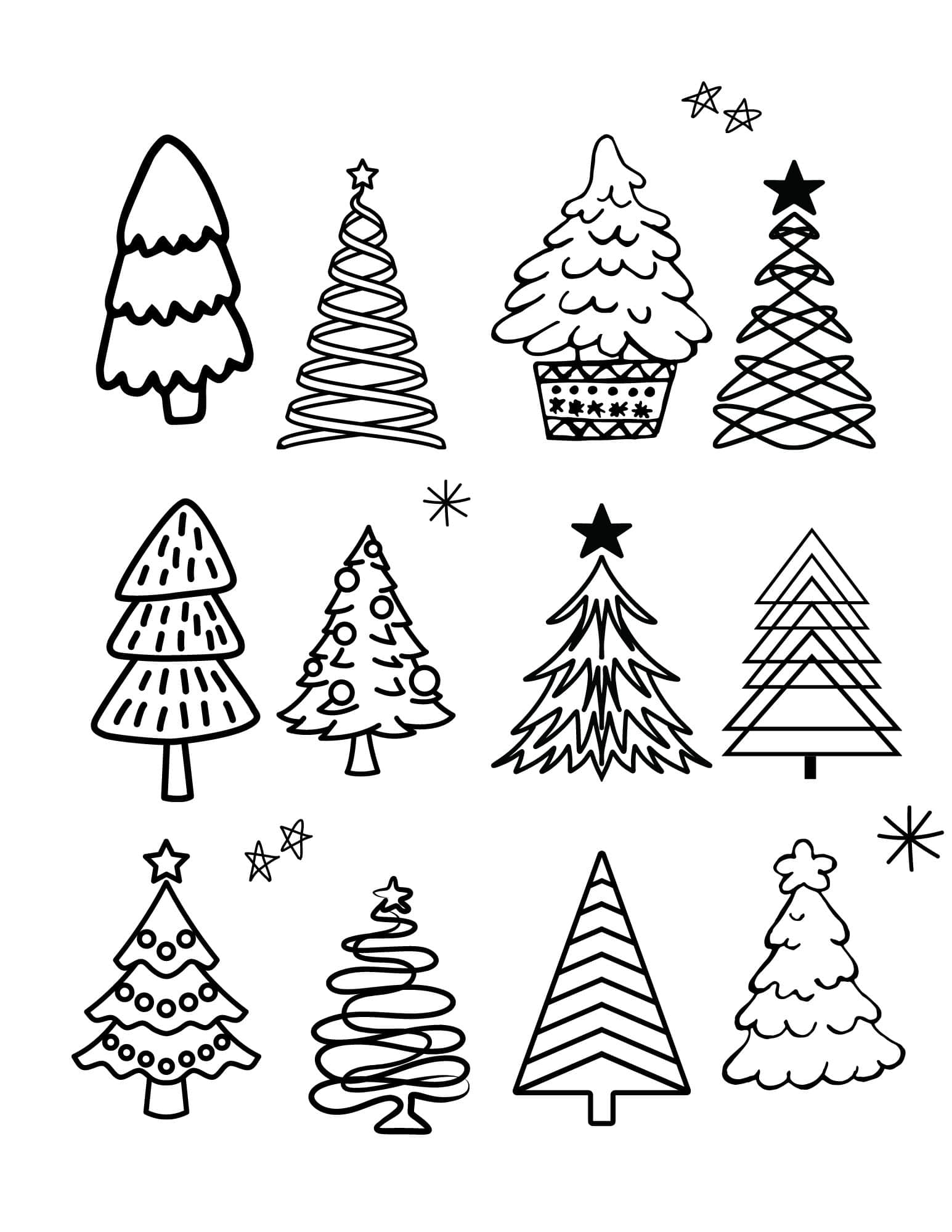 53 Joyful Christmas Tree Coloring Pages Our Mindful Life