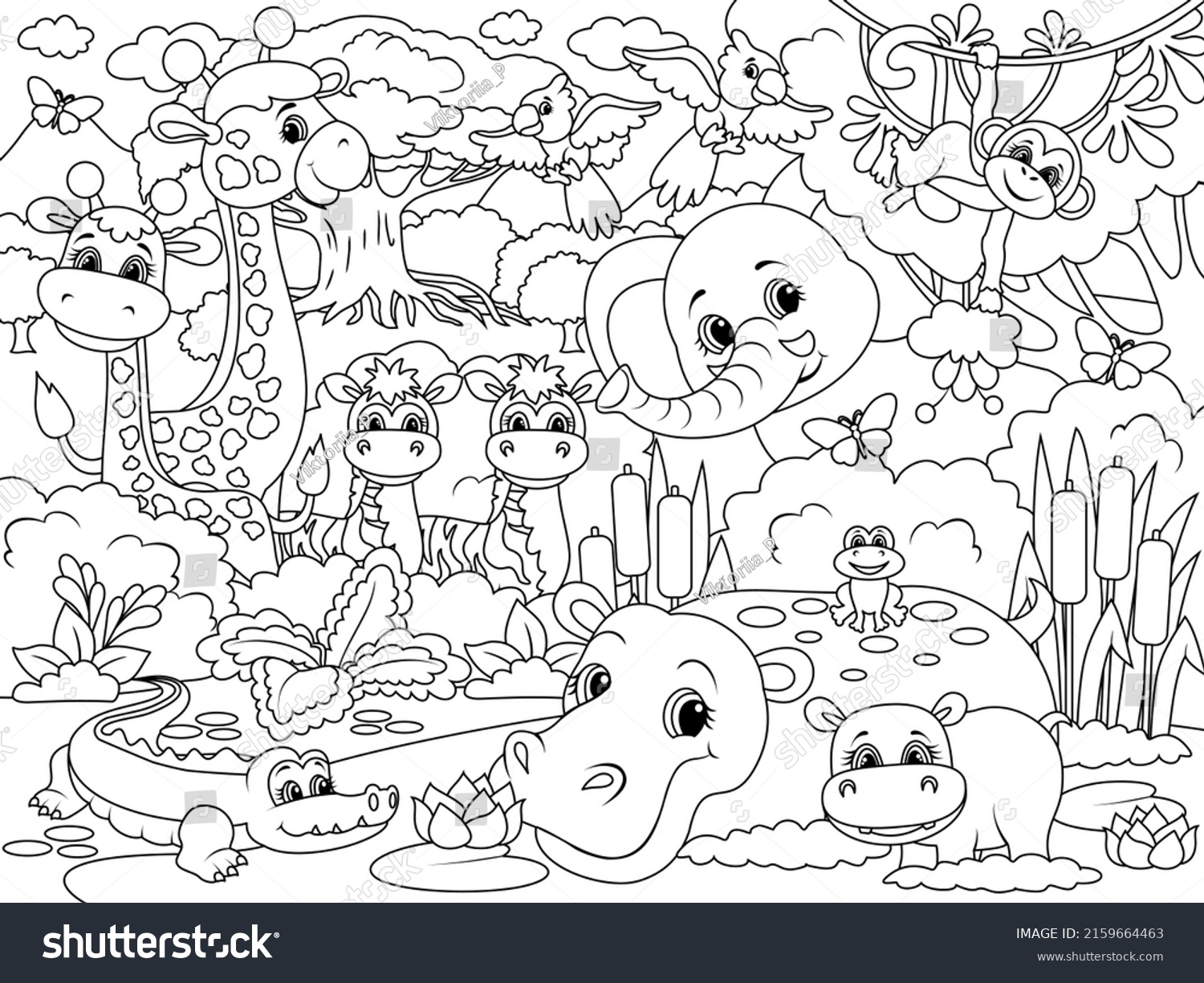 54 Thousand Zoo Coloring Page Royalty Free Images Stock Photos Pictures Shutterstock