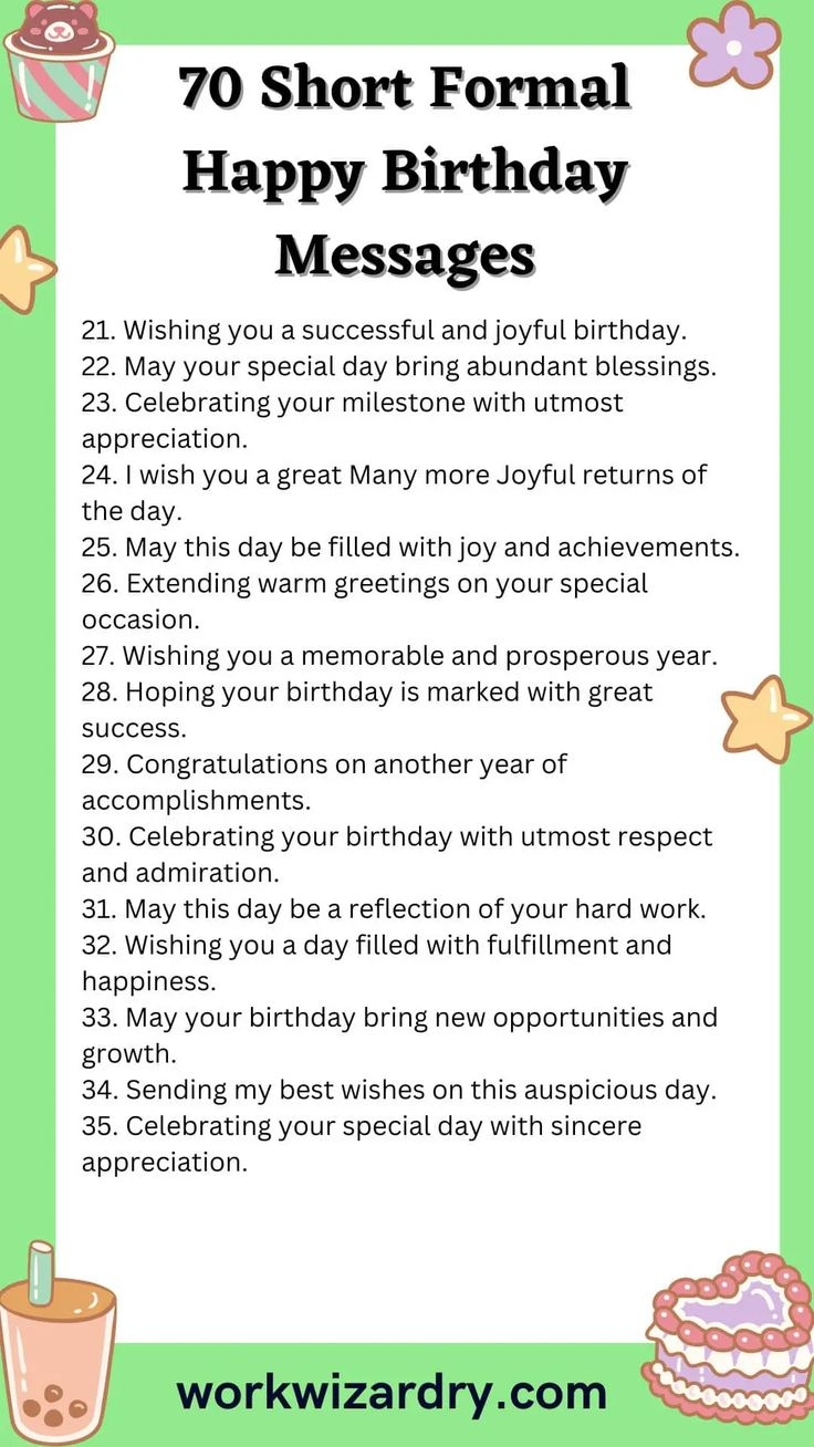 short birthday wishes messages