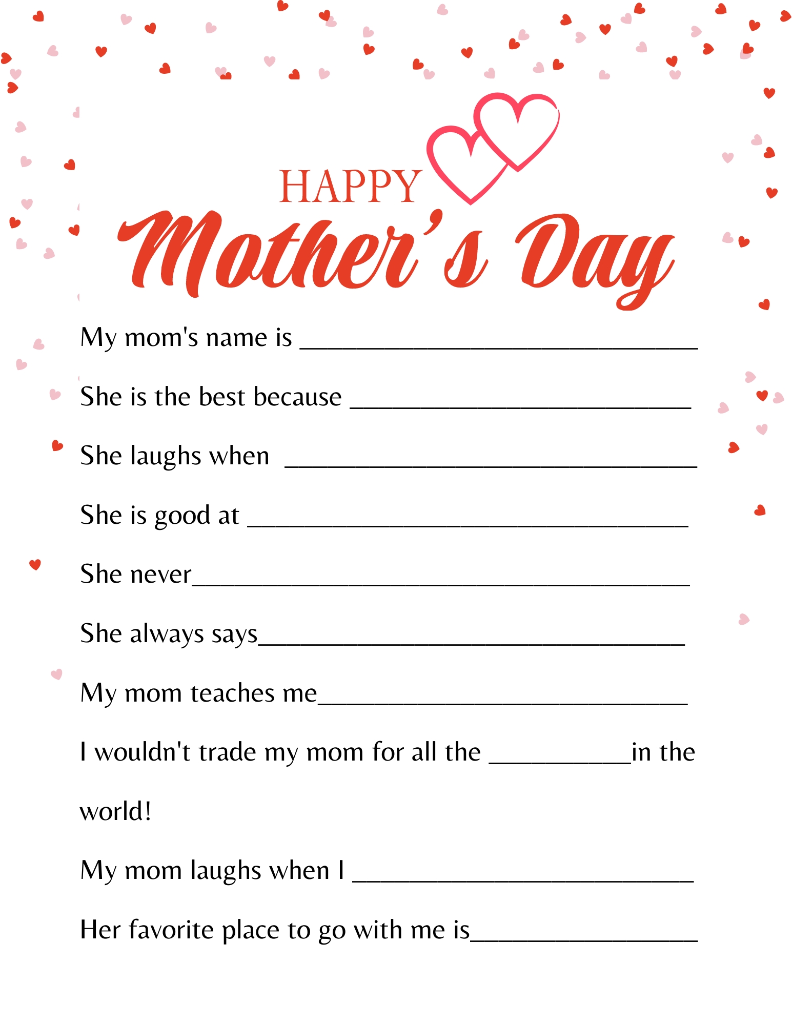 6 All About Mom Mothers Day Printable Sheets Xoxoerinsmith Worksheets Library