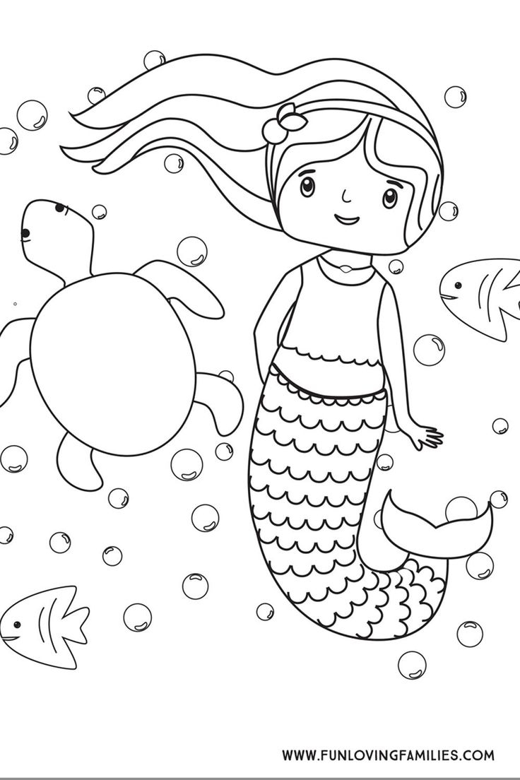 6 Cute Mermaid Coloring Pages For Kids Free Printables Fun Loving Families
