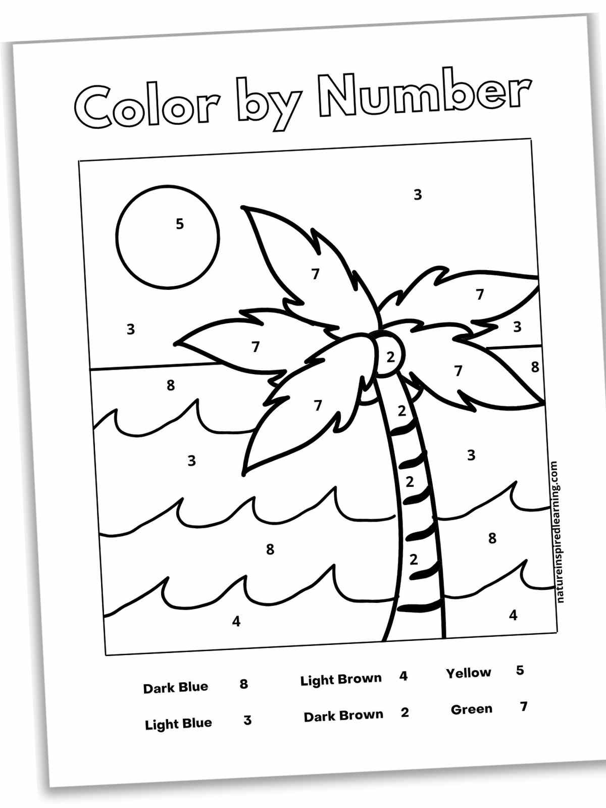 6 Summer Color By Number Nature Inspired Learning