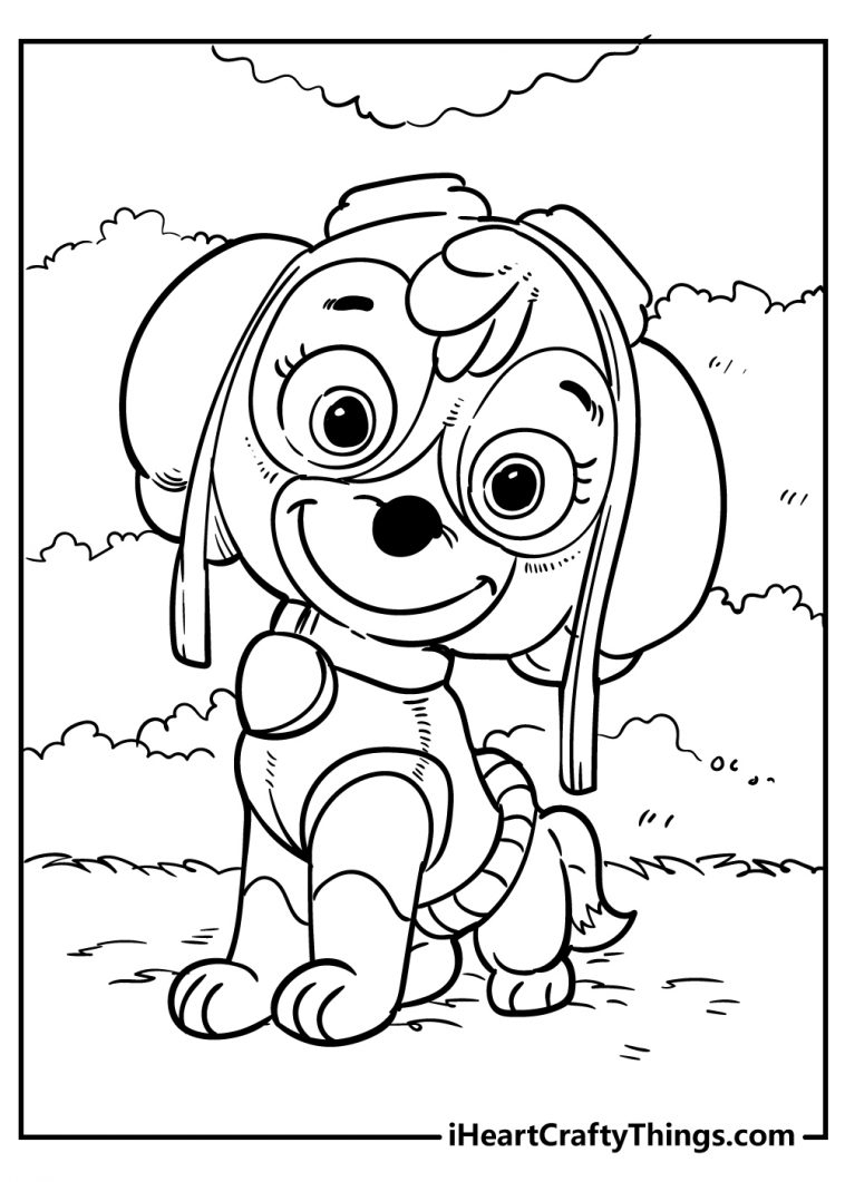 chase paw patrol coloring page