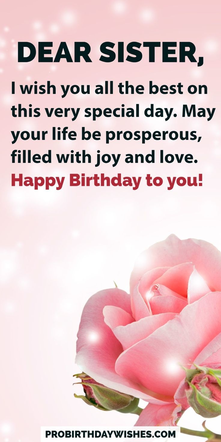 601 Heart Touching Sister Birthday Quotes Happy Birthday Sis