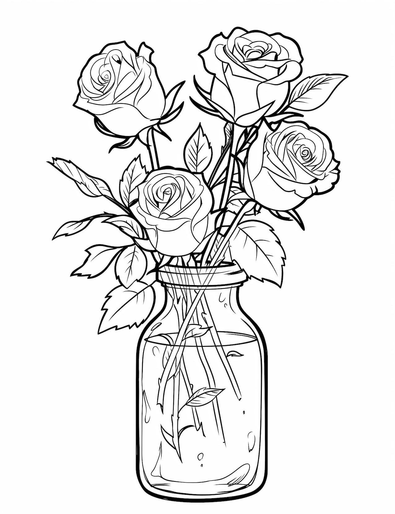 65 Beautiful Rose Coloring Pages For Kids And Adults Our Mindful Life